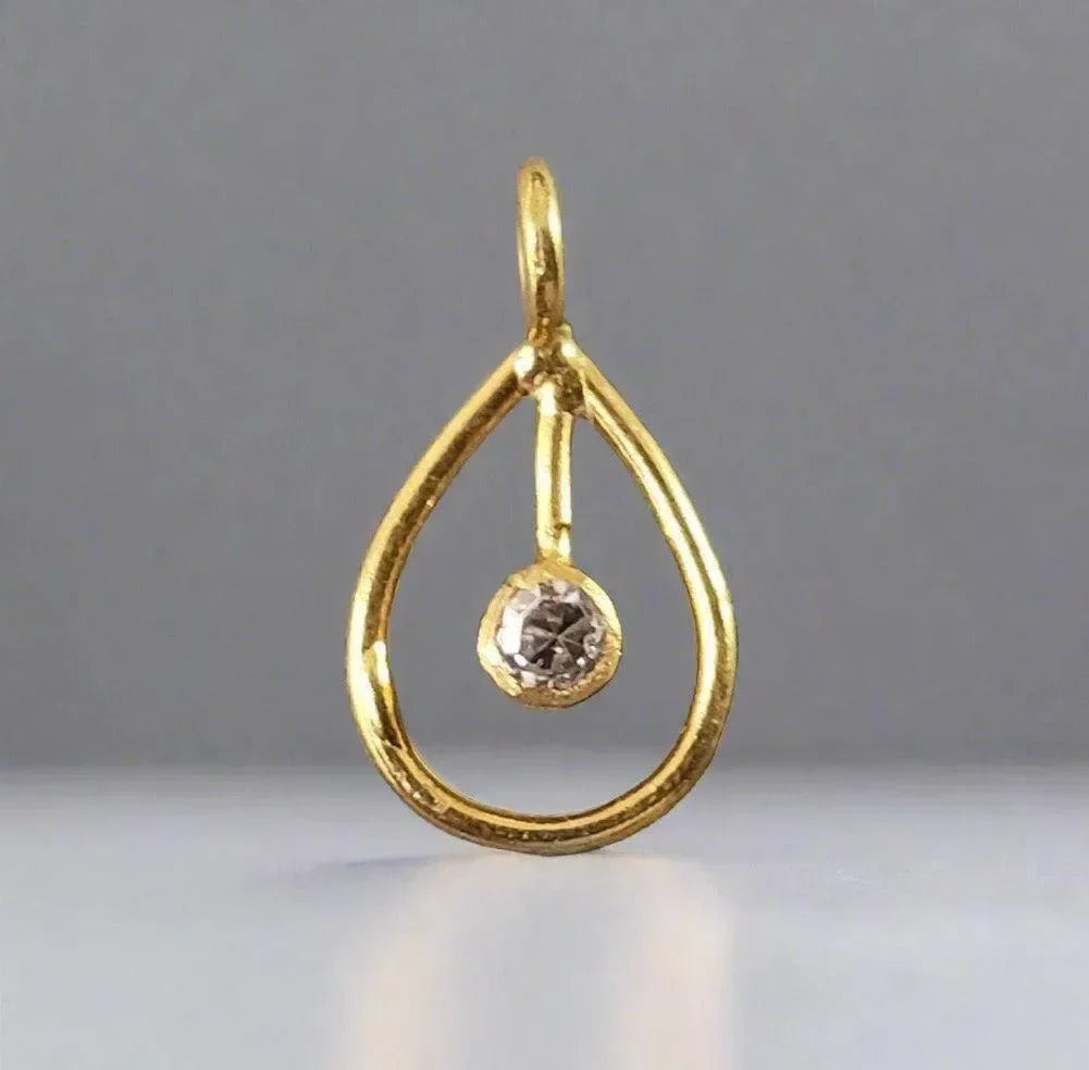 Dainty 18k Gold Diamond Gold Charm Pendant - K Jewelry Accessories