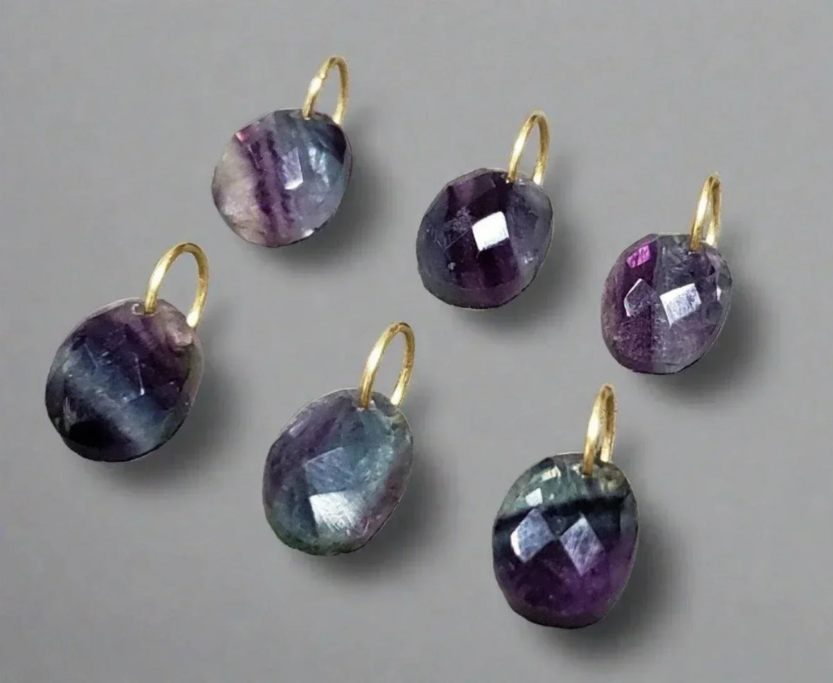 18k Gold Fluorite Pendant Easy to use jewelry - K Jewelry Accessories