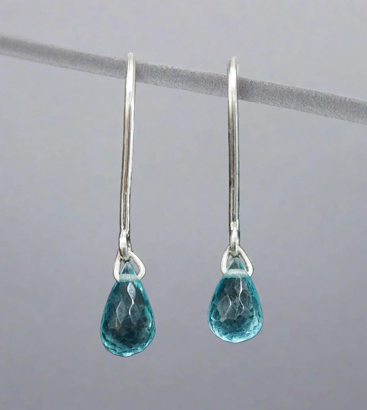 Drop Shaped - 925 Silver Apatite Earrings - K Jewelry Accessories