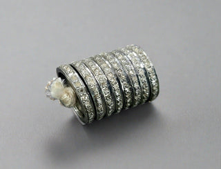 15 mm 925 Silver Diamond Spacer Rondelle Bead - K Jewelry Accessories