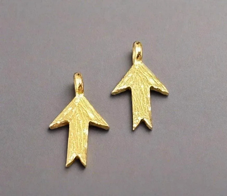 925 Gold Vermeil Charm Arrow shape for unisex - K Jewelry Accessories