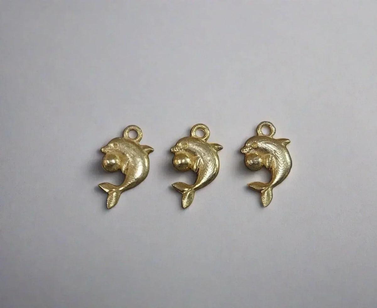 925 Gold Vermeil Charm Fish Shape Dainty Handmade Jewelry - K Jewelry Accessories