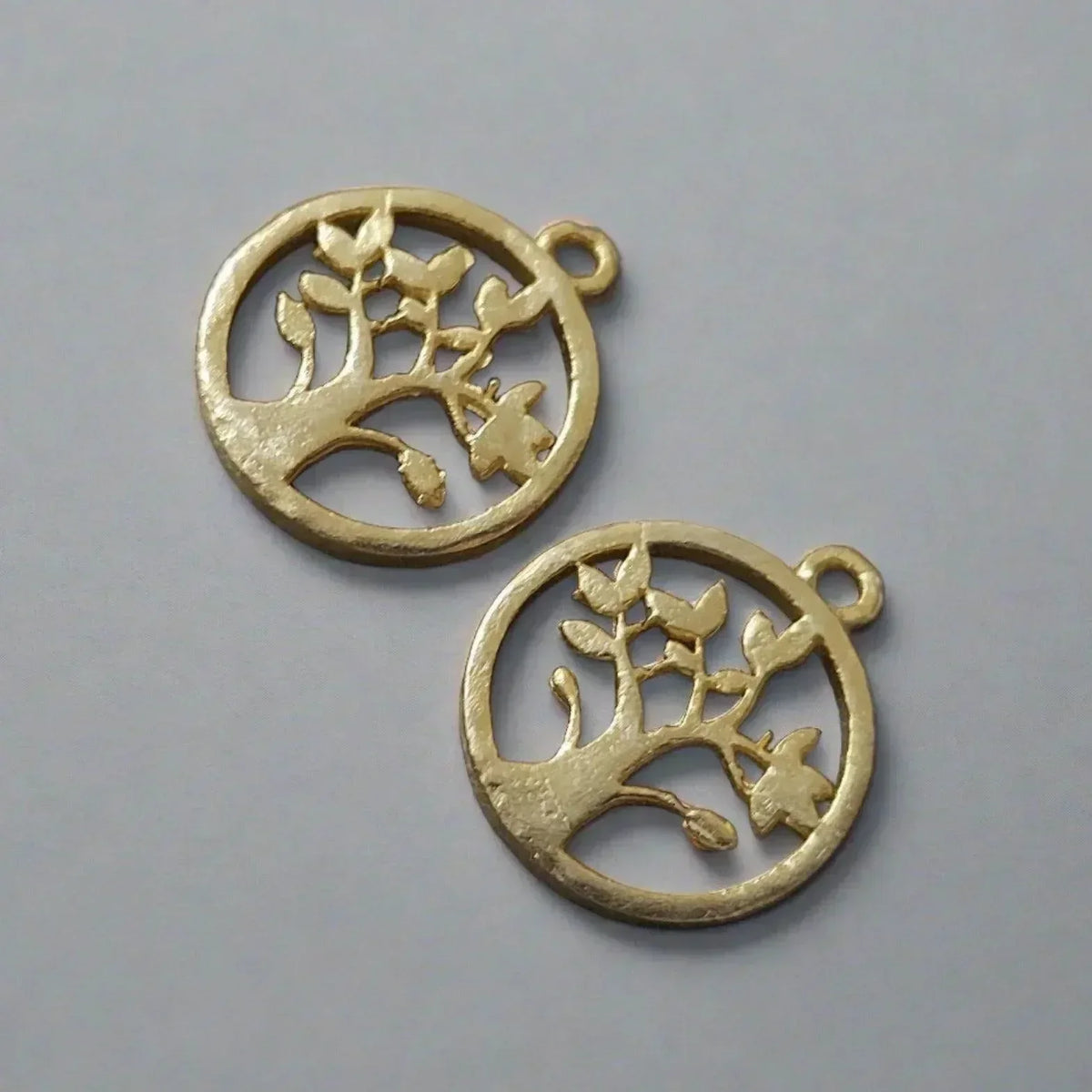925 Gold Vermeil Tree Of Life Charm - K Jewelry Accessories