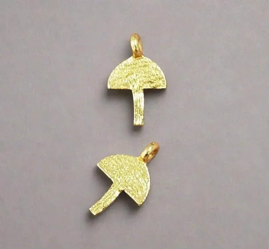 9 mm Gold Vermeil Umbrella Charm - K Jewelry Accessories