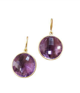 February Birthstone Jewelry For Women - Amethyst Drop Earrings