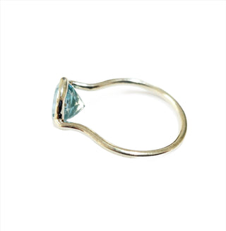 925 Silver Sky Blue Topaz Ring - K Jewelry Accessories