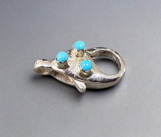 17 x 9 mm 925 Sterling Silver Turquoise Lobster Clasp - K Jewelry Accessories