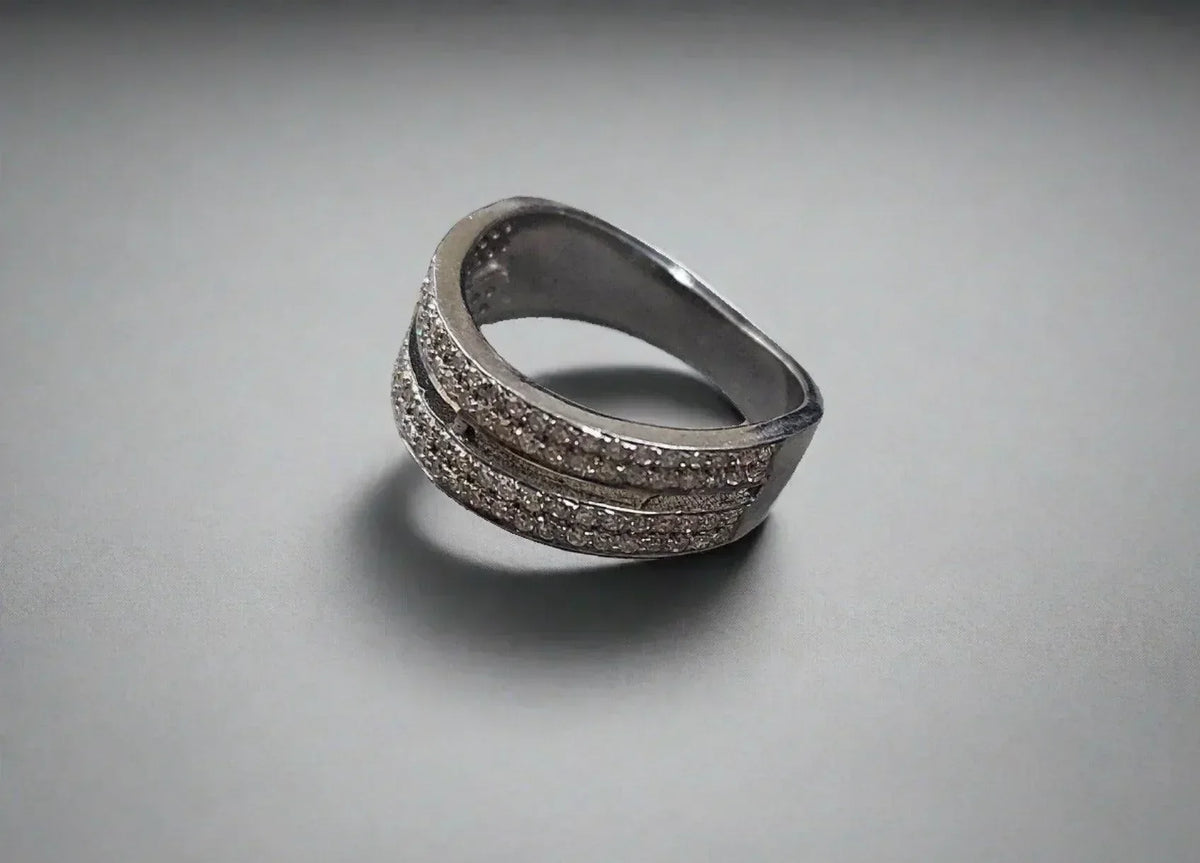 925 Silver Scintillating Diamond Ring - K Jewelry Accessories