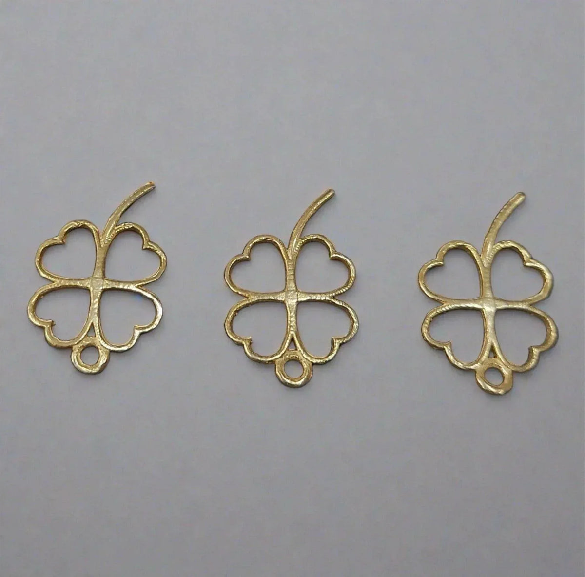 18k Gold Vermeil Clover Charm Minimalist - K Jewelry Accessories