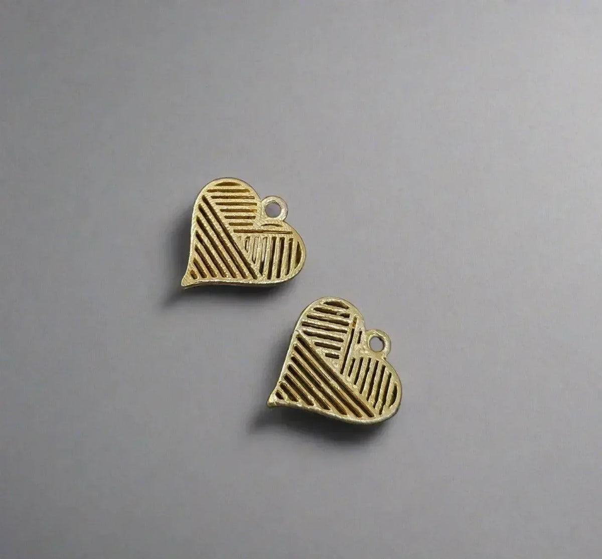 925 Gold Vermeil Heart charm - K Jewelry Accessories