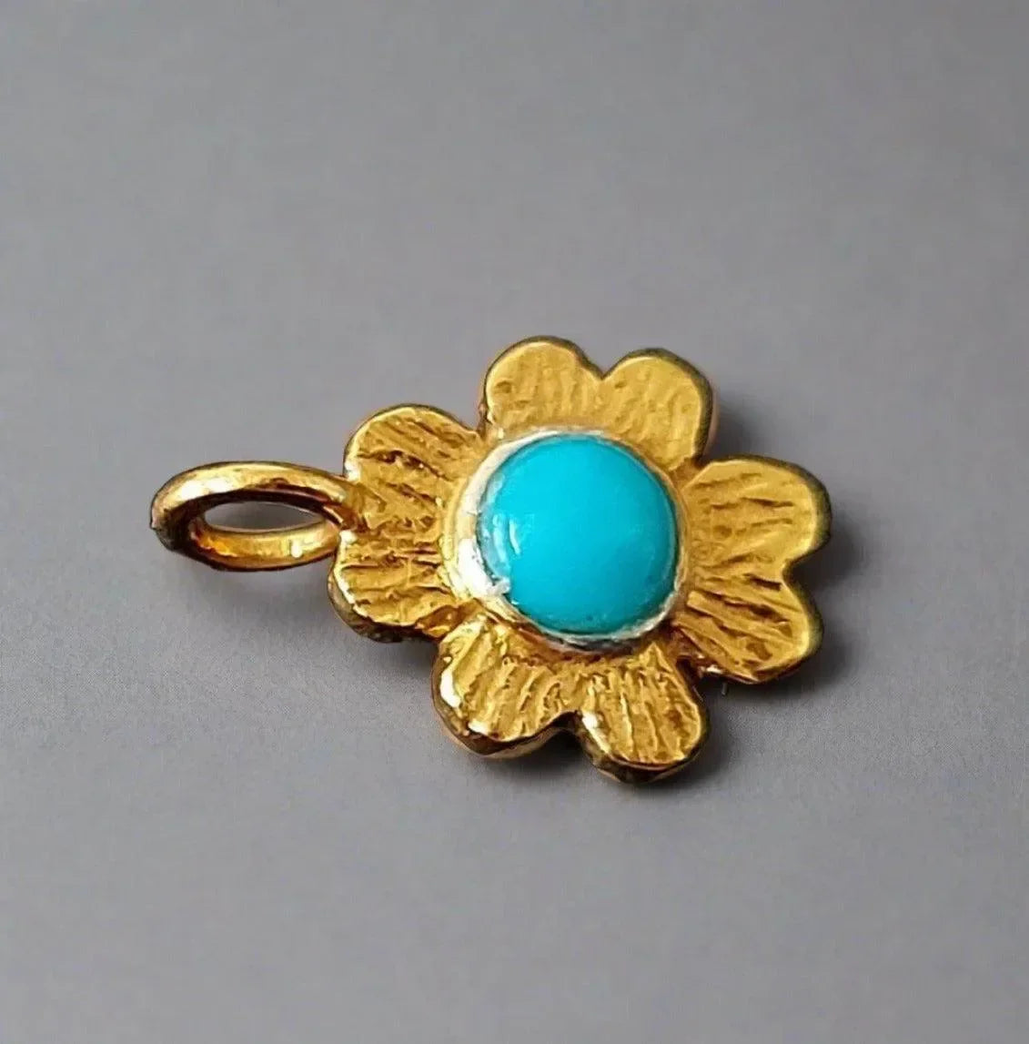 Gold Vermeil Wholesale Turquoise Charms - K Jewelry Accessories
