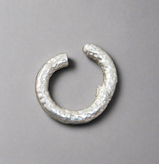 15.5 mm 925 Sterling Silver Hammered Round Clasp - K Jewelry Accessories