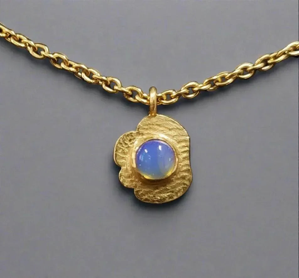 Gold Vermeil Ethiopian Opal Unshaped Charm Pendant - K Jewelry Accessories