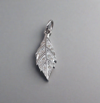 925 Silver Star, Betel Leaf & Leaf Diamond Pendant