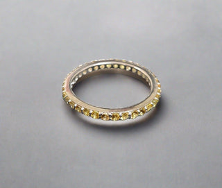 18k White Gold Yellow Sapphire Ring - K Jewelry Accessories