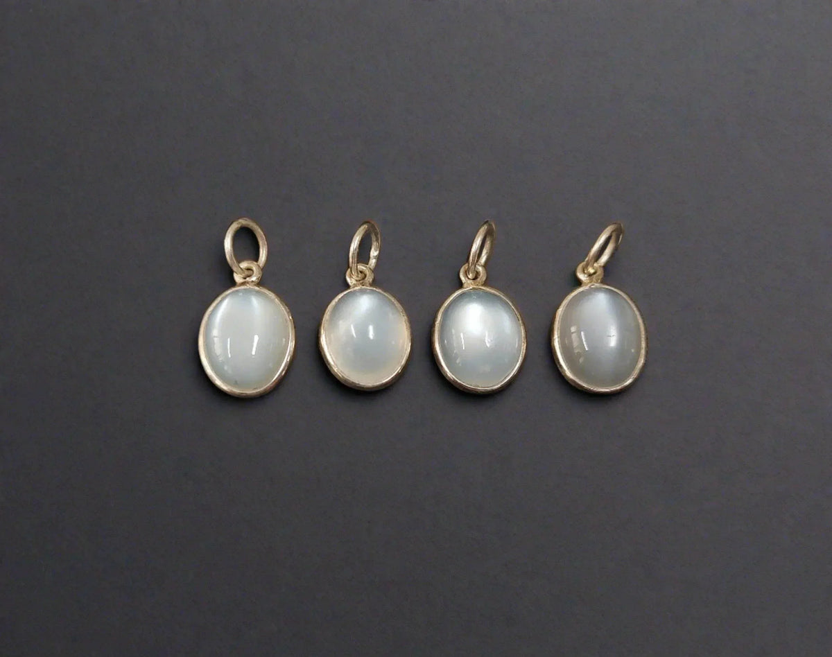 925 Silver Milky Moonstone Pendant Natural Best Quality - K Jewelry Accessories
