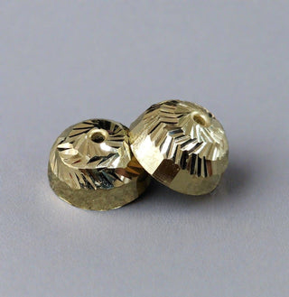 10 mm 18k Gold Half Round Bead - K Jewelry Accessories