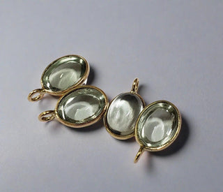 14k Gold Green Amethyst Charm - K Jewelry Accessories