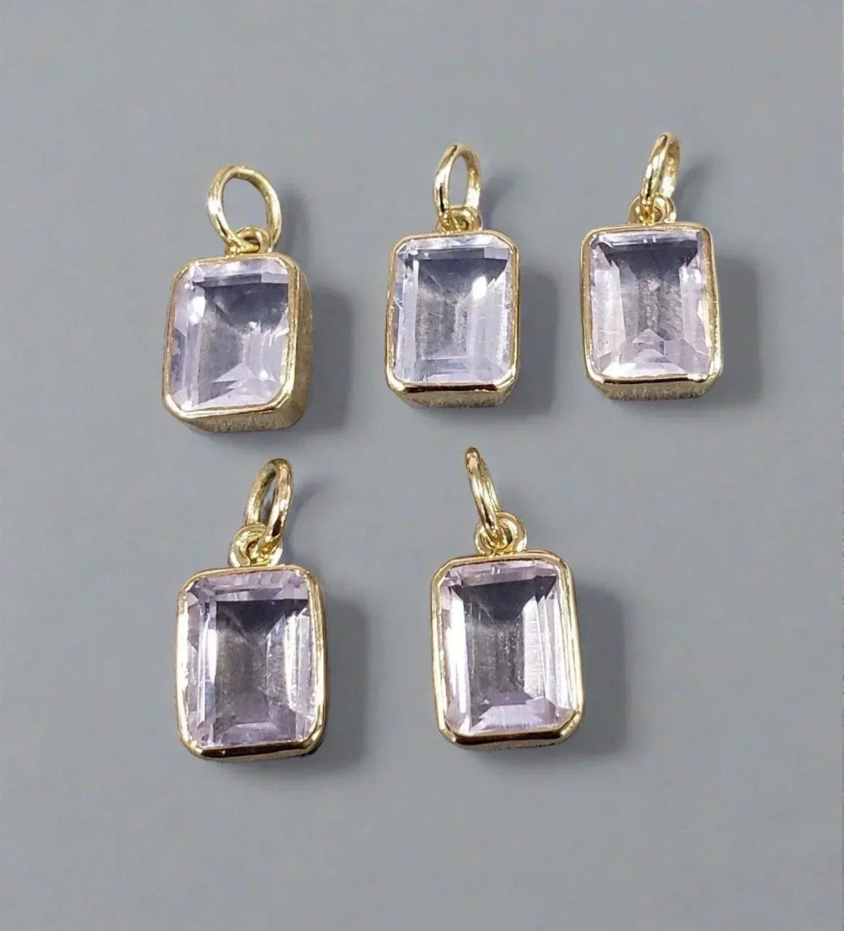 14k Gold Lavender Quartz Pendant Made with Natural Stones - K Jewelry Accessories
