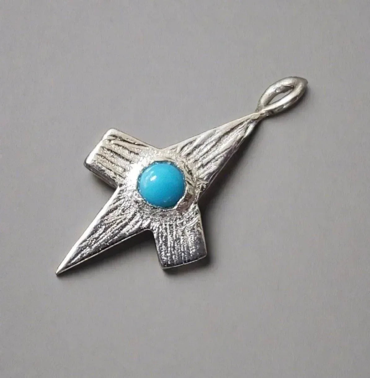 Sterling Silver Sleeping Beauty Turquoise Charm - K Jewelry Accessories