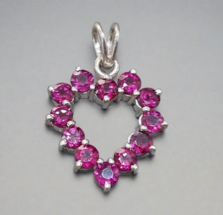 925 Silver Rhodolite Garnet Pendant - K Jewelry Accessories