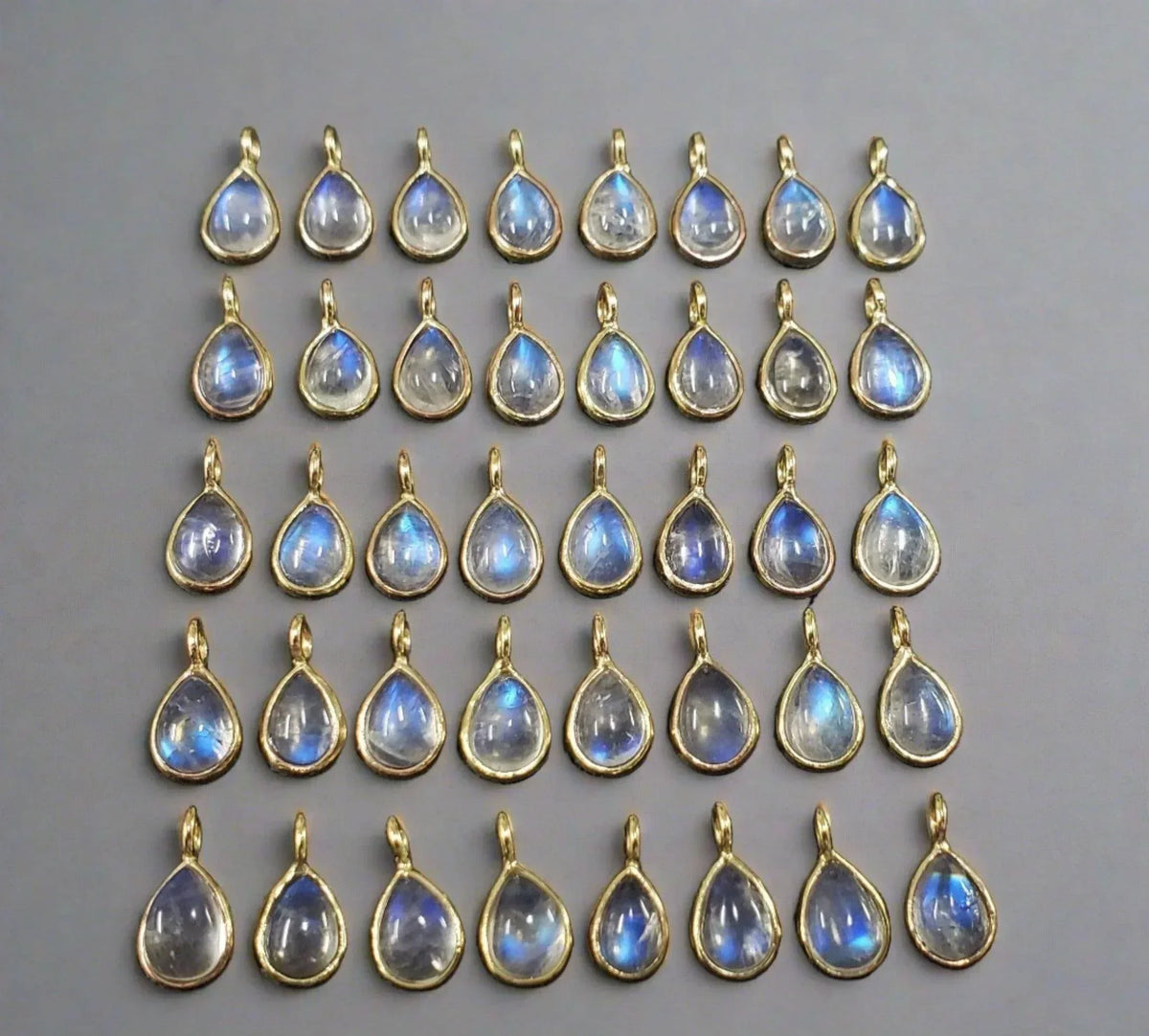 Beautiful 14k Gold Rainbow Moonstone Charms Dainty - K Jewelry Accessories