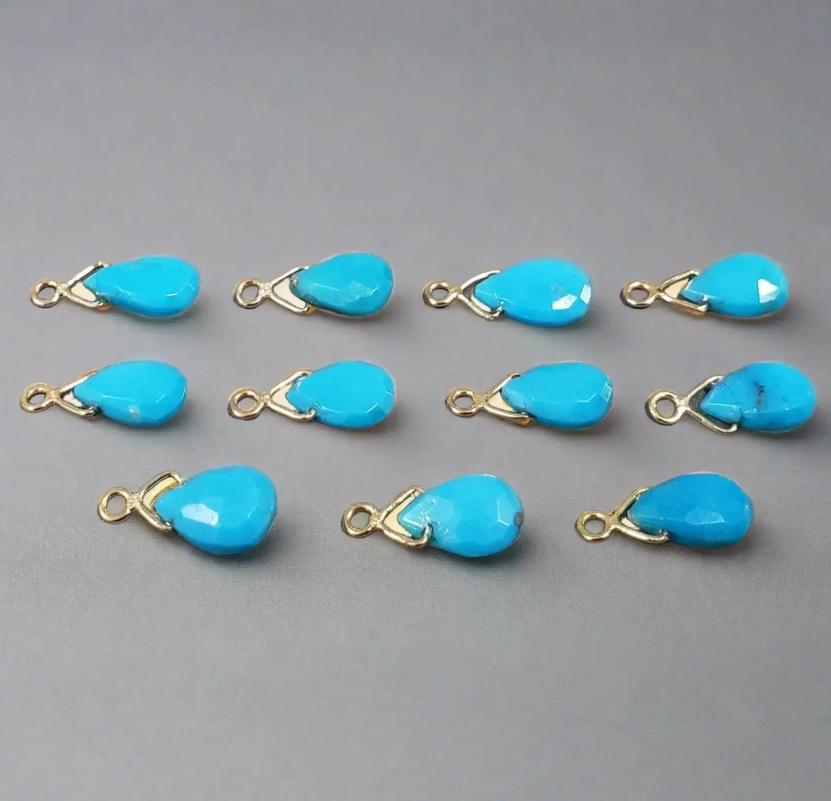 14k Gold Turquoise Pendant Sleeping Beauty Charm - K Jewelry Accessories
