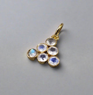 14k Gold Rainbow moonstone Pendant - K Jewelry Accessories