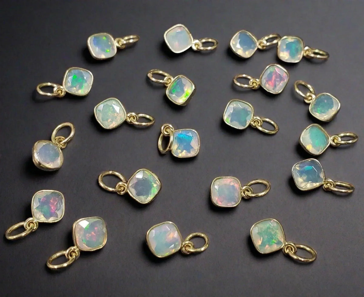 14k Gold Ethiopian Opal Pendant For women - K Jewelry Accessories