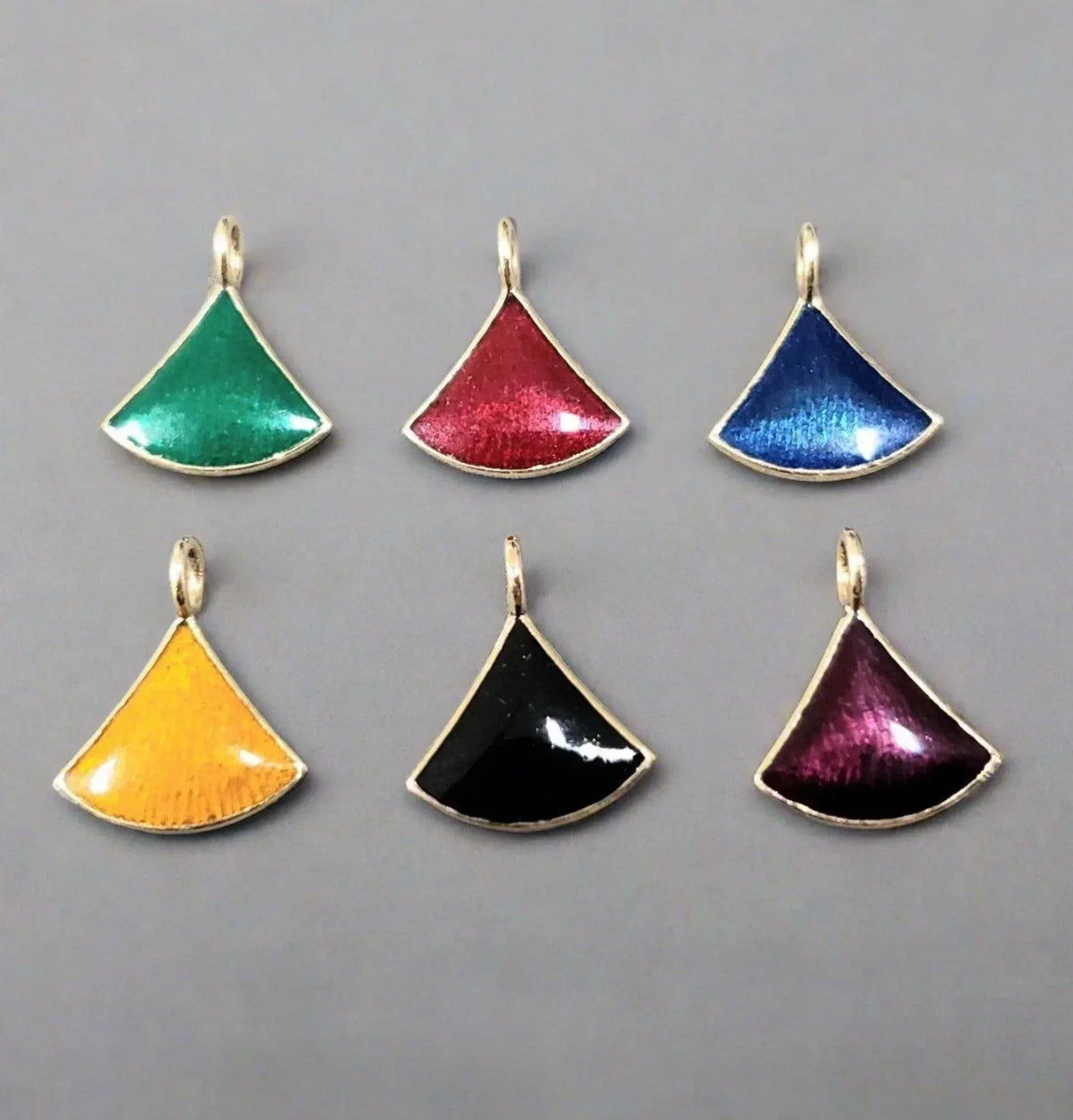 Enamel 14k Gold Charms Multicolor Natural Stones - K Jewelry Accessories