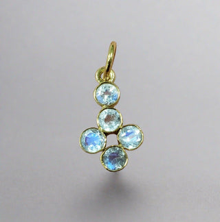 14k Gold Rainbow moonstone Pendant - K Jewelry Accessories