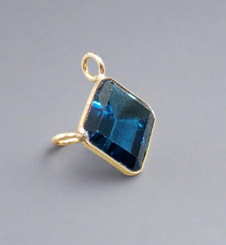 18k Gold London Blue Topaz Pendant - K Jewelry Accessories