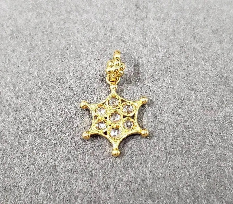 18k Gold Diamond Pendant - K Jewelry Accessories