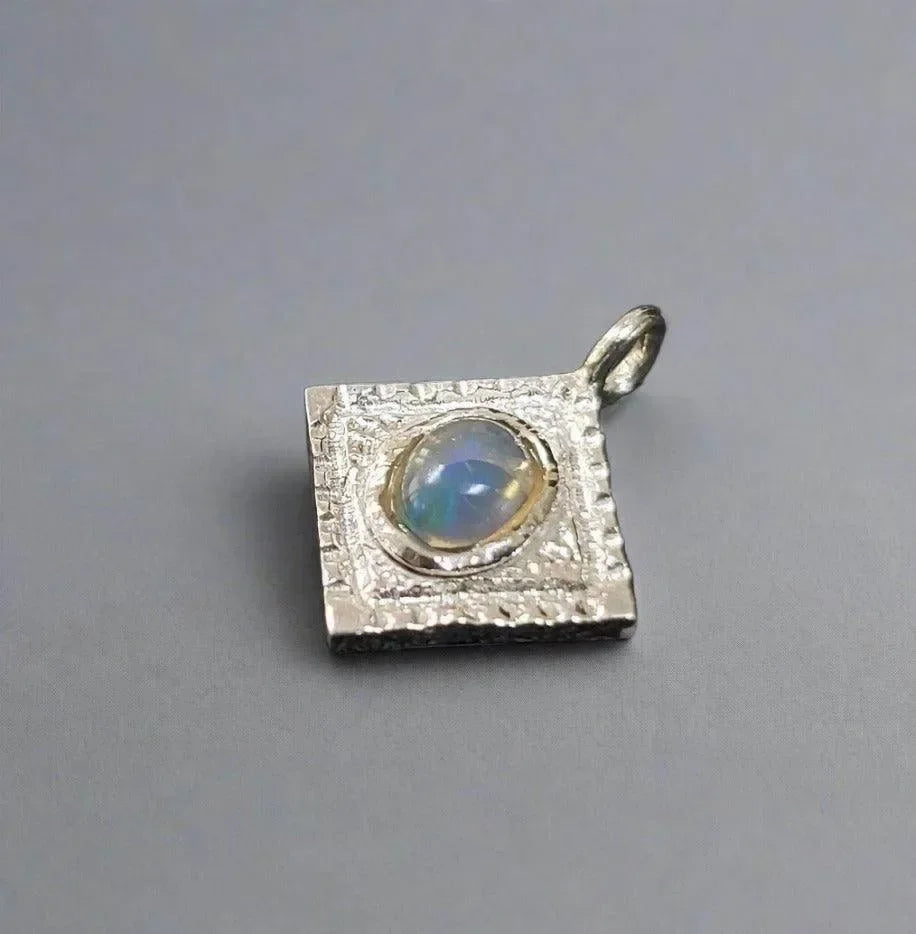 925 Silver Ethiopian Opal Kite Charm Pendant Natural stone - K Jewelry Accessories