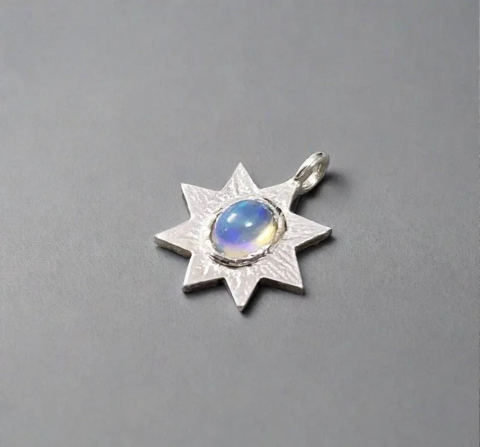 925 Silver Ethiopian Opal Charm Star Shape For women - K Jewelry Accessories