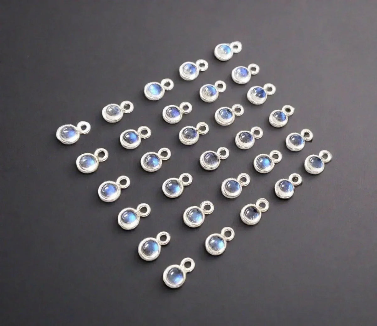 925 Silver Rainbow Moonstone Charm Cute Accessories - K Jewelry Accessories
