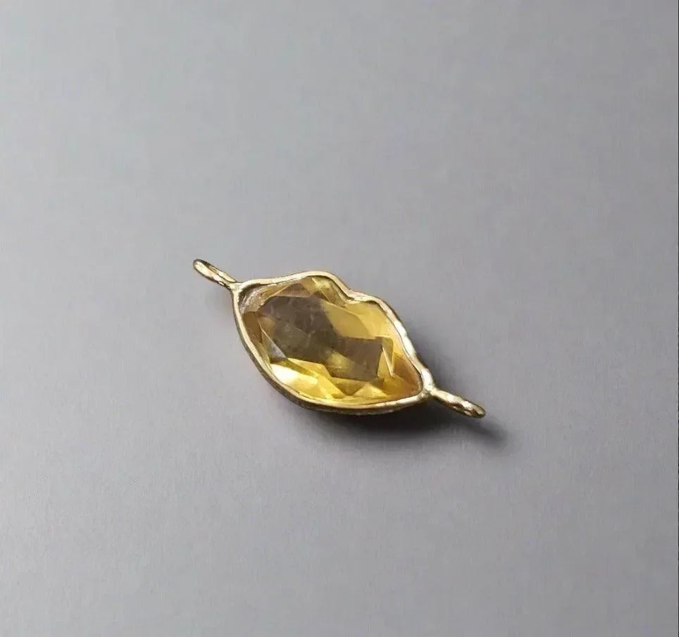 Elegant gold pendant with faceted citrine gemstone, luxury jewelry accessory