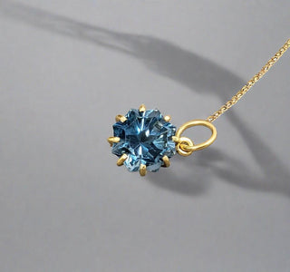 London Blue Topaz 18k Gold Pendant - K Jewelry Accessories