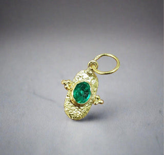 18k Gold Zambian Emerald Pendant - K Jewelry Accessories