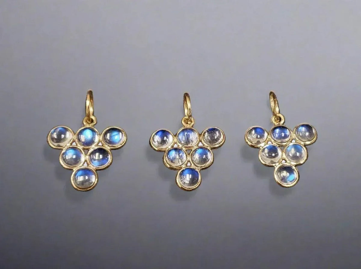 Rainbow Moonstone Pendant 14k Gold Beautiful - K Jewelry Accessories