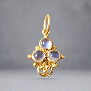 925 Gold Vermeil Rainbow Moonstone Pendant - K Jewelry Accessories