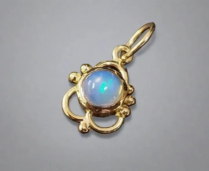 18k Gold Opal Pendant Handmade jewelry For Women - K Jewelry Accessories