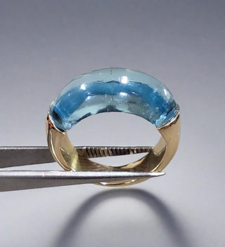 14k Gold Blue Topaz Ring - K Jewelry Accessories