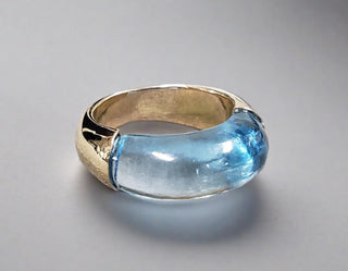 14k Gold Blue Topaz Ring - K Jewelry Accessories