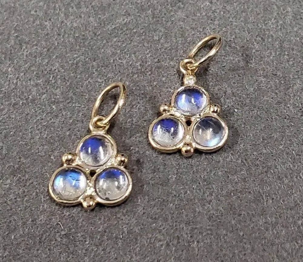 14k Gold Rainbow Moonstone Pendant - K Jewelry Accessories