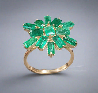 14k Gold Emerald Ring - K Jewelry Accessories