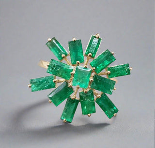 14k Gold Emerald Ring - K Jewelry Accessories