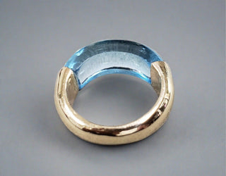 14k Gold Blue Topaz Ring - K Jewelry Accessories