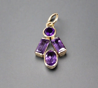 14k Gold Purple Amethyst Dainty Pendant - K Jewelry Accessories