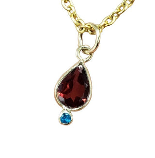 14k Gold Red Garnet With Apatite Pendant - K Jewelry Accessories